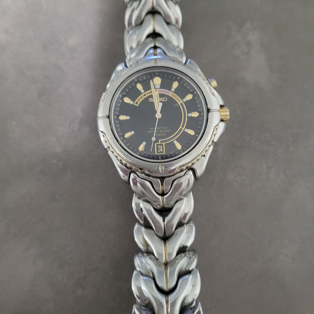 Mens Seiko Vintage Kinetic Watch